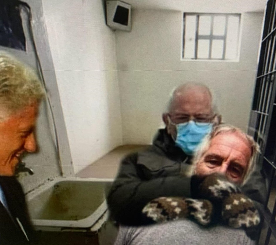 Bernie Sanders Takes Out Jeffrey Epstein in Prison