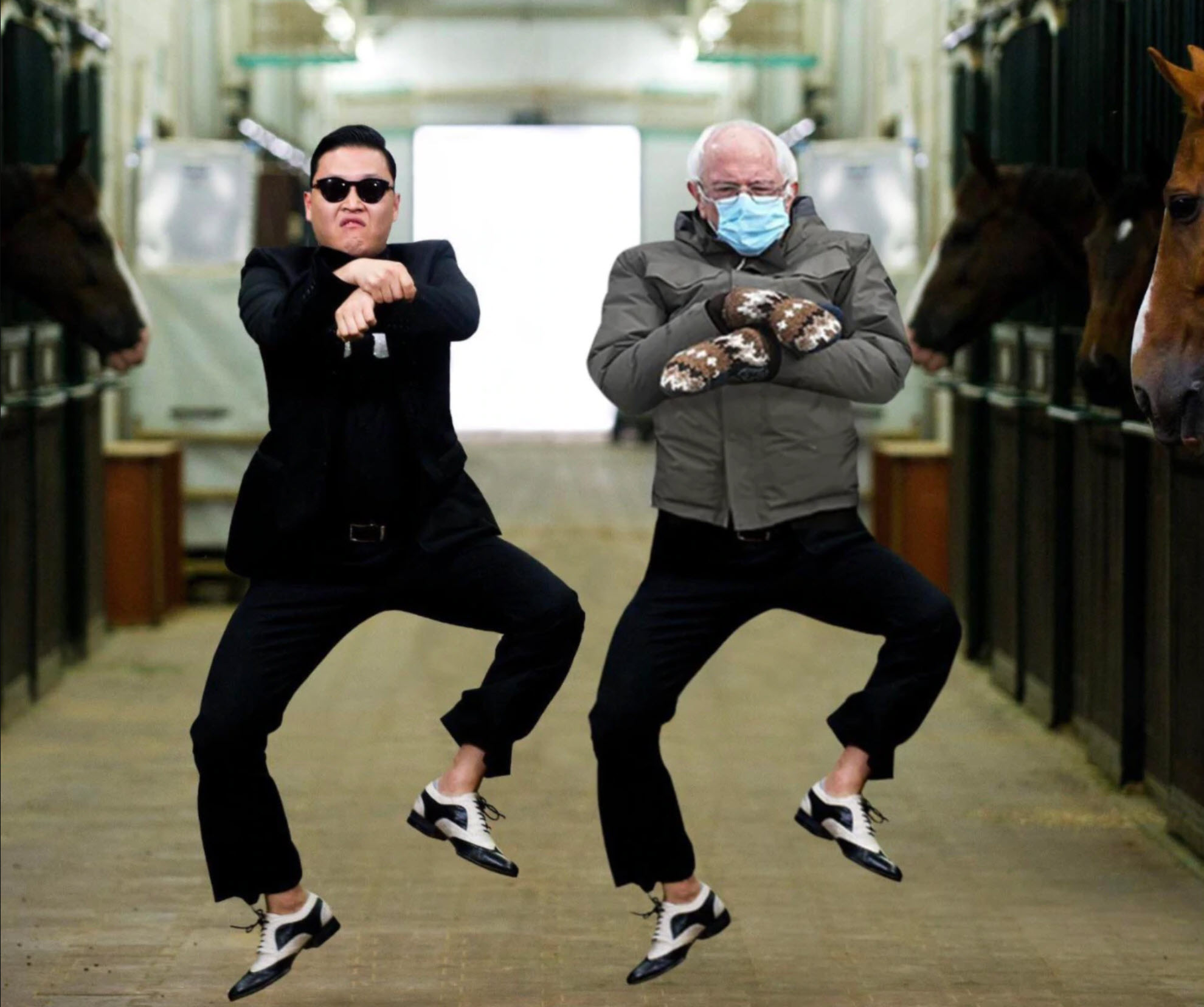 Bernie Sanders Gangnam style with Psi